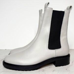 Aeyde Light Gray Leather Chelsea Boot 41